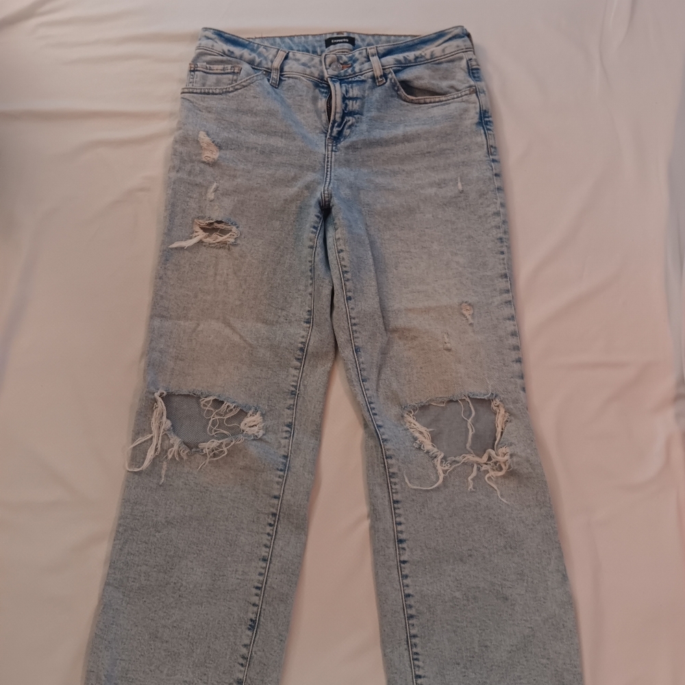 Distressed Light Blue Women's Jeans